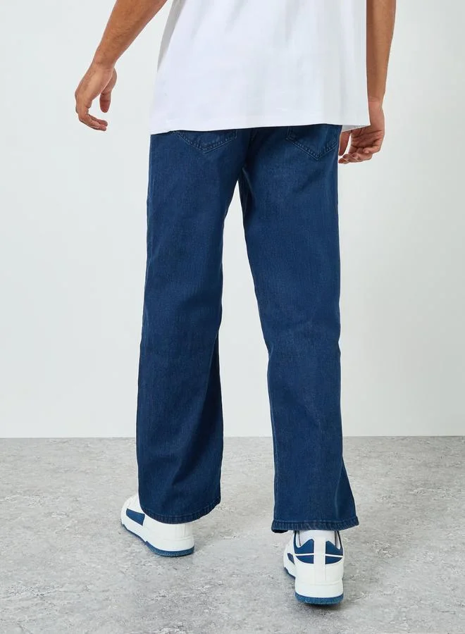 Styli Dark Blue Men Dark Blue Loose Fit Jeans for Men | Best Price UAE